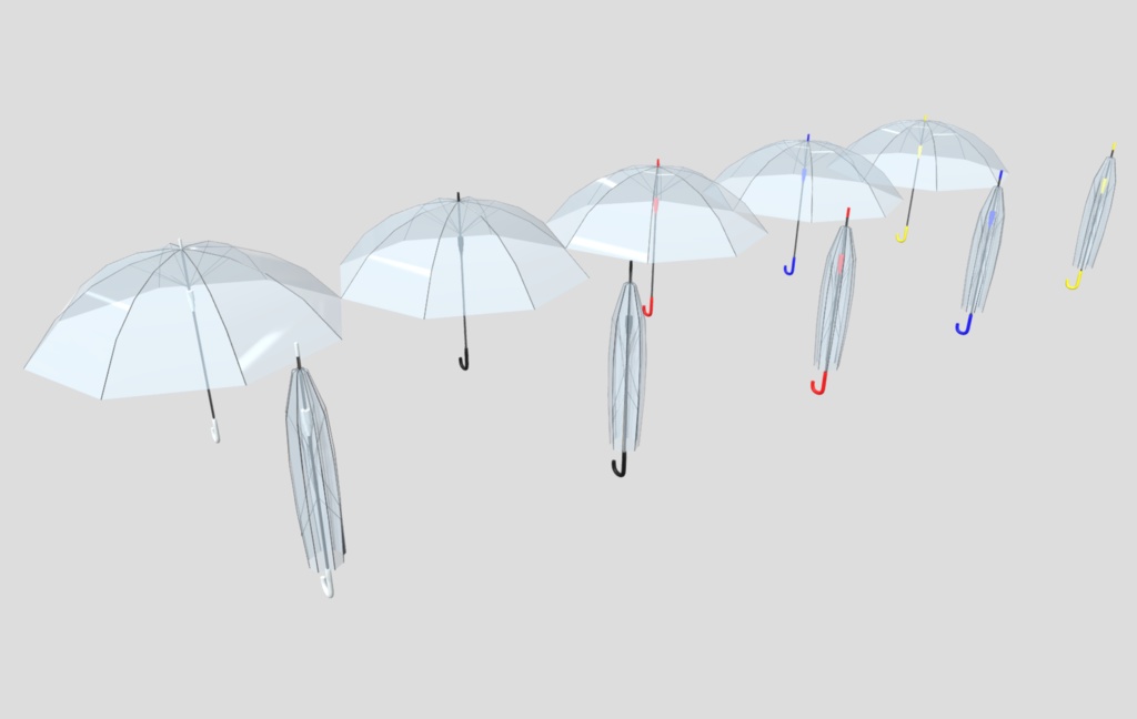 ビニール傘 (持ち手5色)