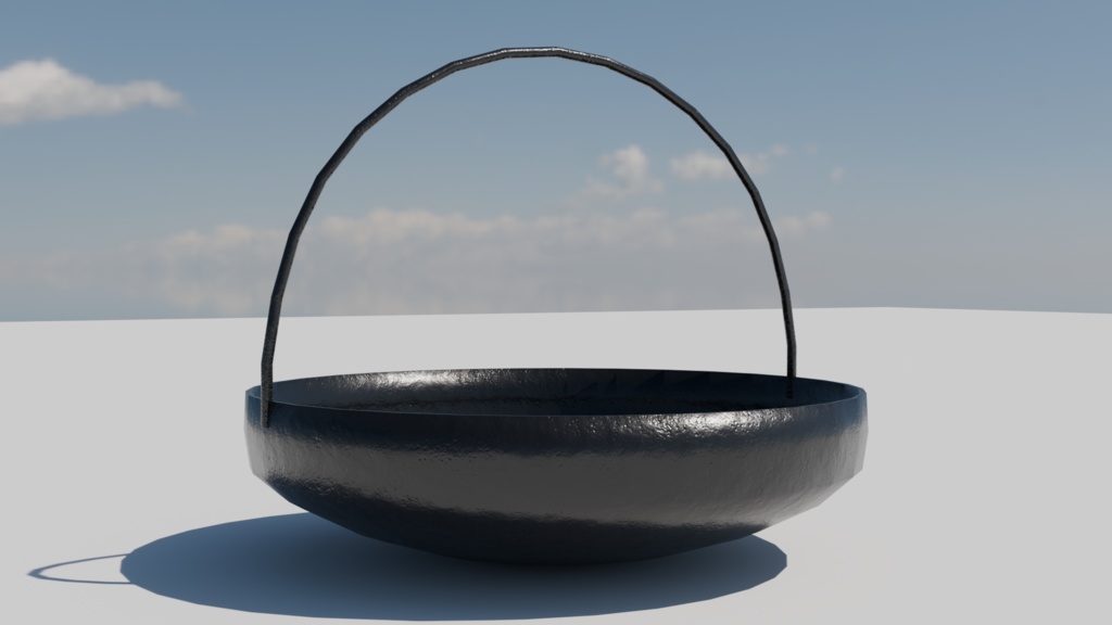 鉄瓶・鉄鍋セット【3Dモデル】