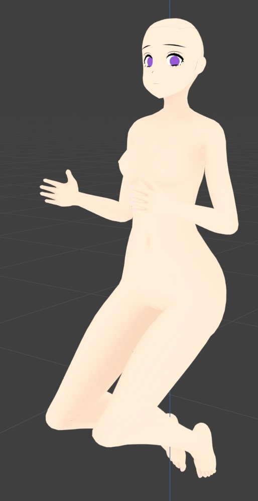 3Dモデル、少女モデル、素体,base model,創作用素体,女性キャラ