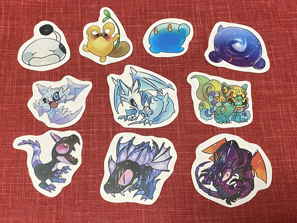 非公式!ミニシール!10体セット!全部で4セットあるよ