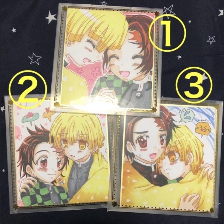 善×炭 ミニ色紙(お値下げ)