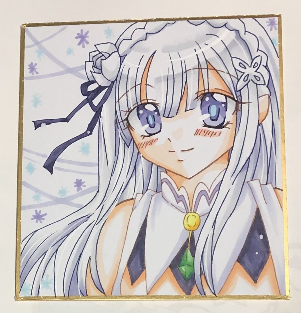 エミリア リゼロ ミニ色紙 からふる ぱすてる Booth