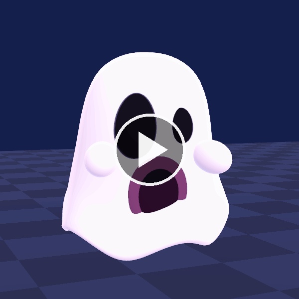 【VRChat・MA対応】ハロウィンのおばけ｜頭のそばでふわふわ・おどかす（高画質＋軽量版 同梱）