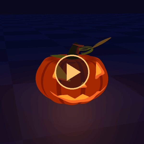 【VRChat・MA対応】ジャックオランタン｜ゆらぐ光・手で持つ・大きさ変更（高画質＋軽量版 同梱）