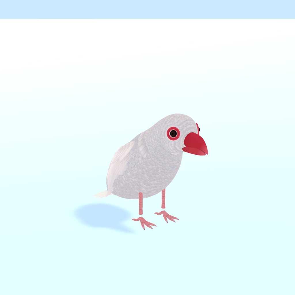 【VRChat・MA対応】文鳥ペット|肩にのる・なでると鳴く・モフトークで話せる(3色・桜文鳥は無料)