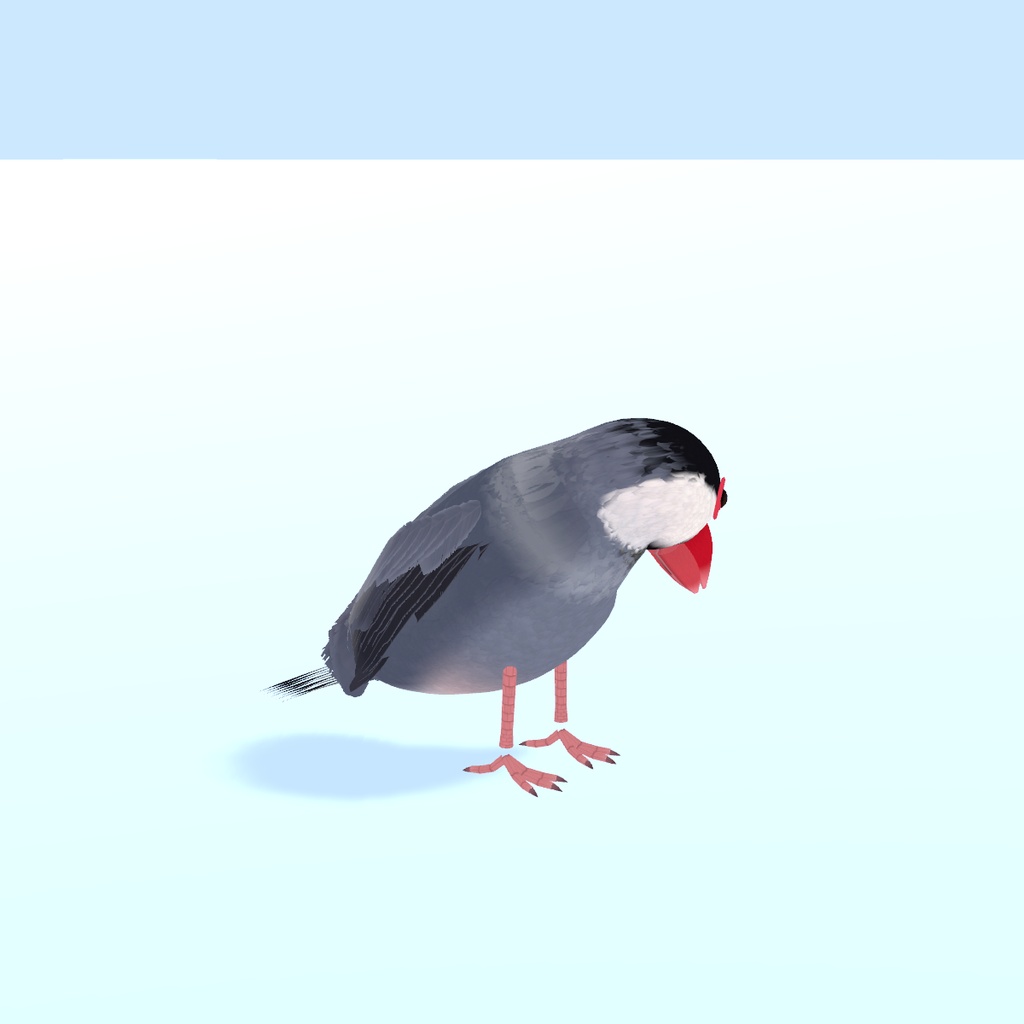 【VRChat・MA対応】文鳥ペット|肩にのる・なでると鳴く・モフトークで話せる(3色・桜文鳥は無料)
