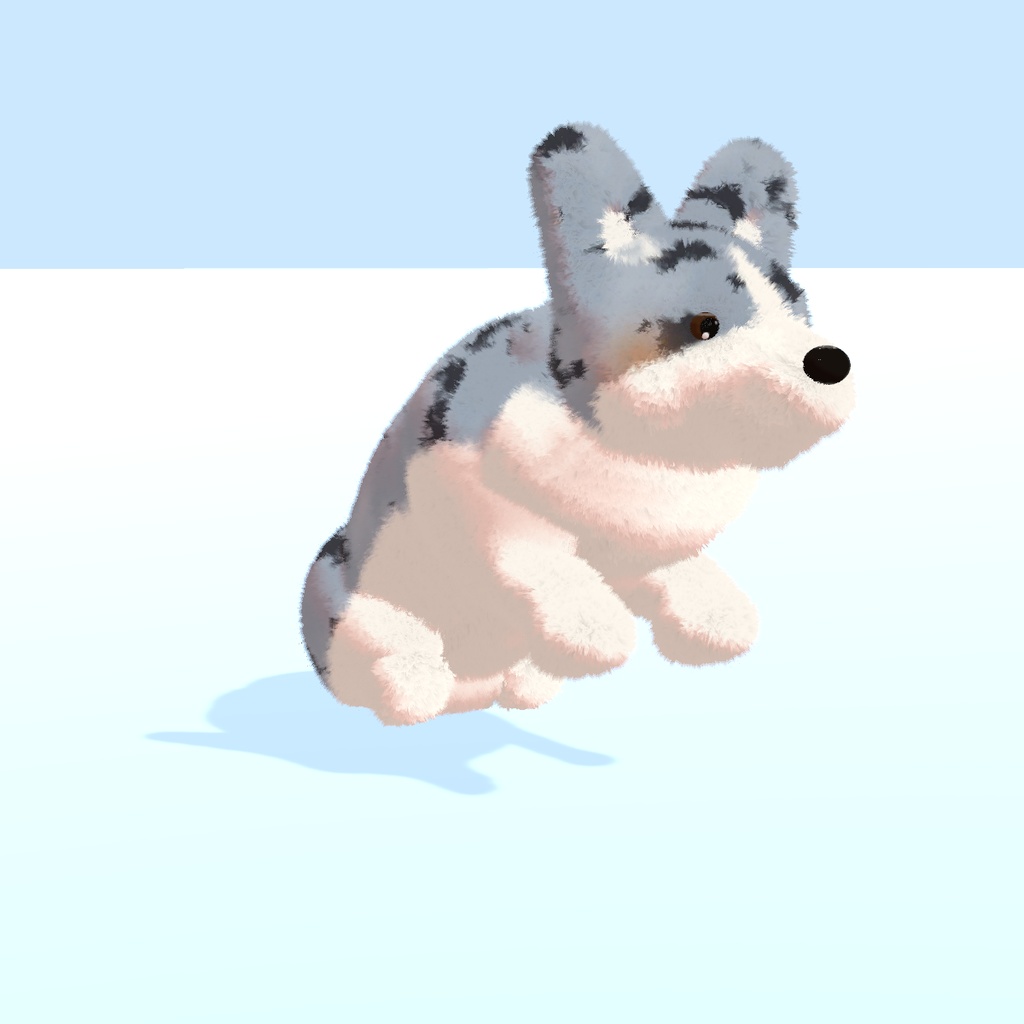 【VRChat・MA対応】犬ペット(コーギー風)6色|ついてくる・芸を覚える・モフトークで話せる
