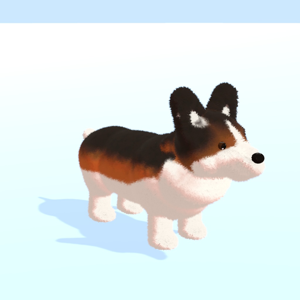 【VRChat・MA対応】犬ペット(コーギー風)6色|ついてくる・芸を覚える・モフトークで話せる