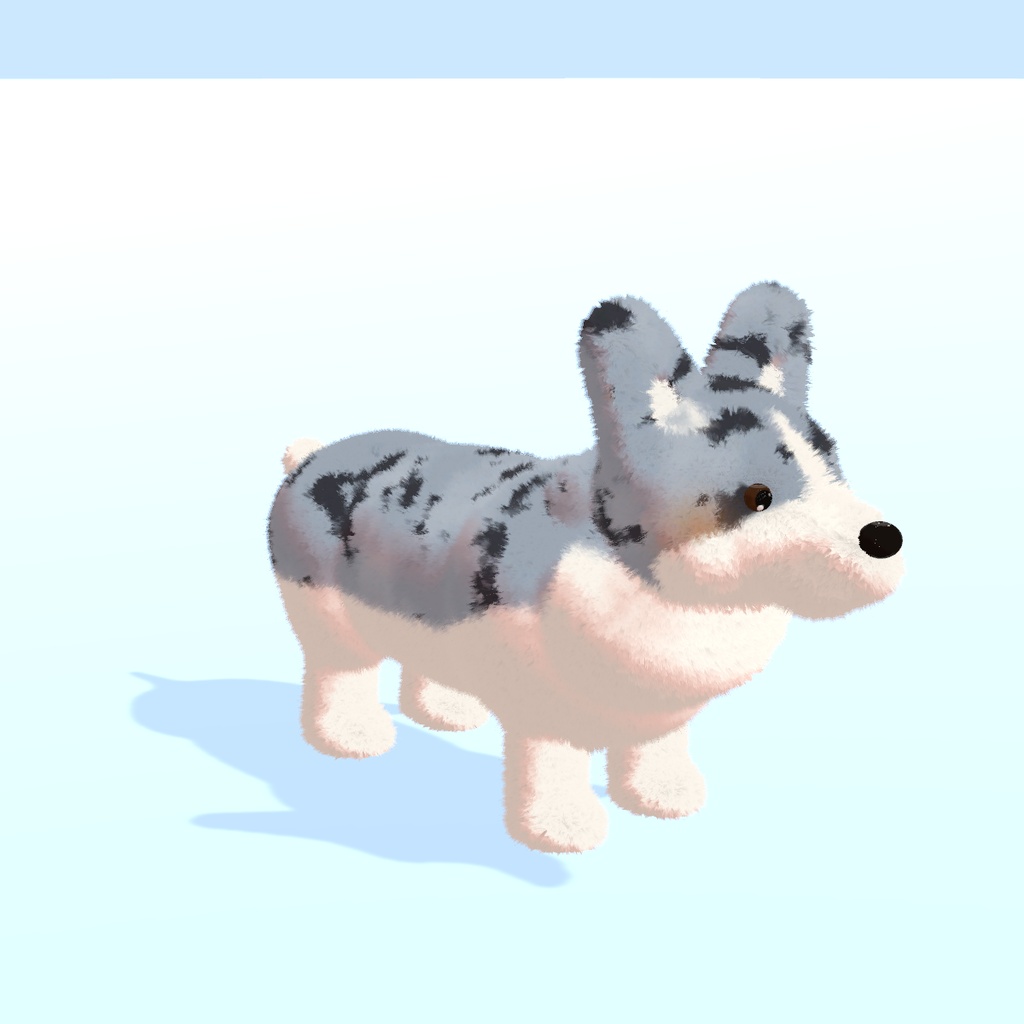 【VRChat・MA対応】犬ペット(コーギー風)6色|ついてくる・芸を覚える・モフトークで話せる