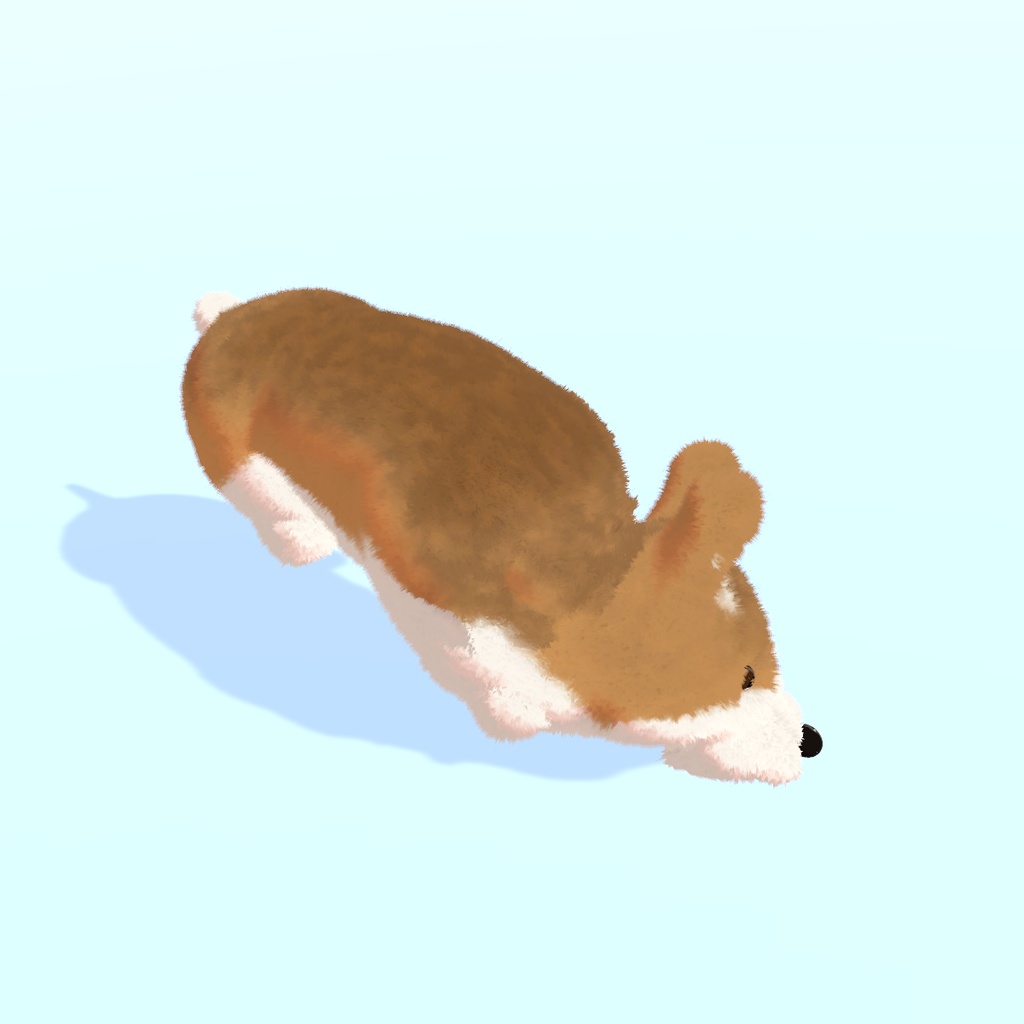 【VRChat・MA対応】犬ペット(コーギー風)6色|ついてくる・芸を覚える・モフトークで話せる