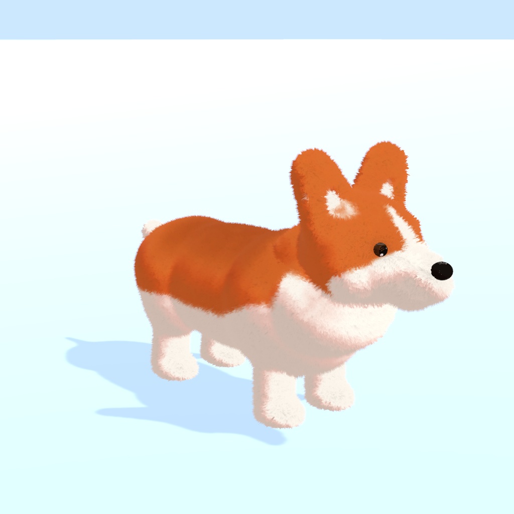 【VRChat・MA対応】犬ペット(コーギー風)6色|ついてくる・芸を覚える・モフトークで話せる