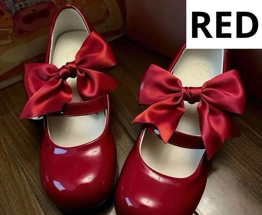 魔法少女 リボン シューズクリップ  レッド　赤