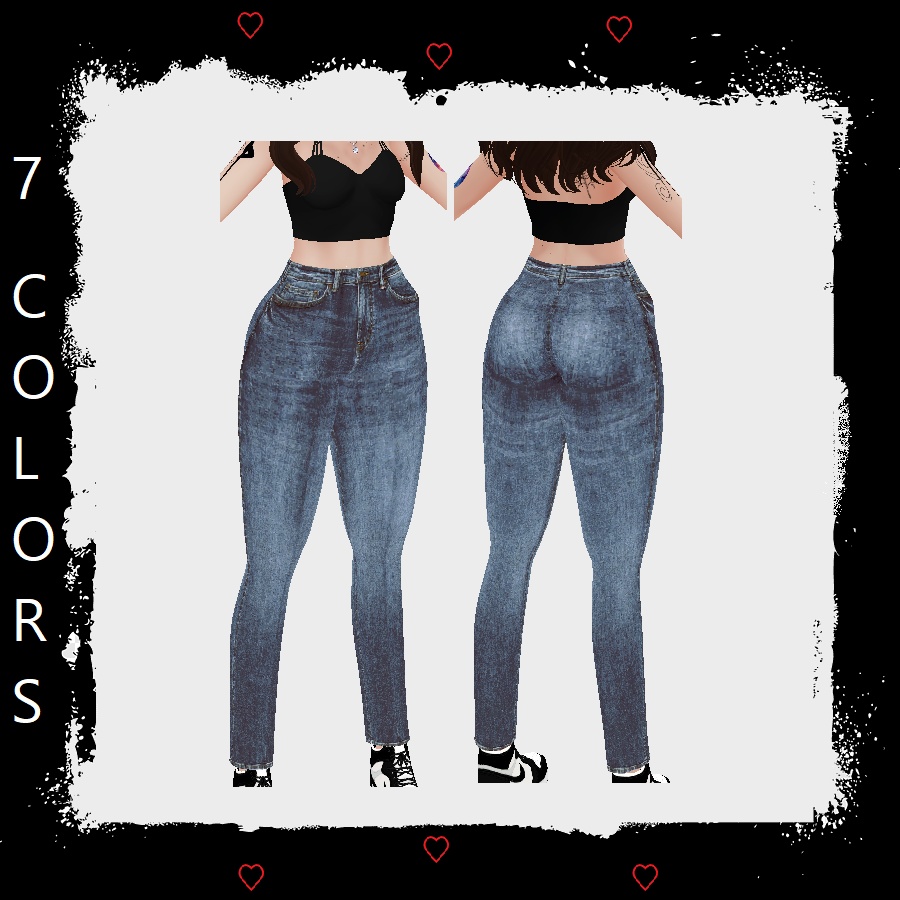MALEFIKのジーンズJEANS (png inside zip-vroidcustomitem)