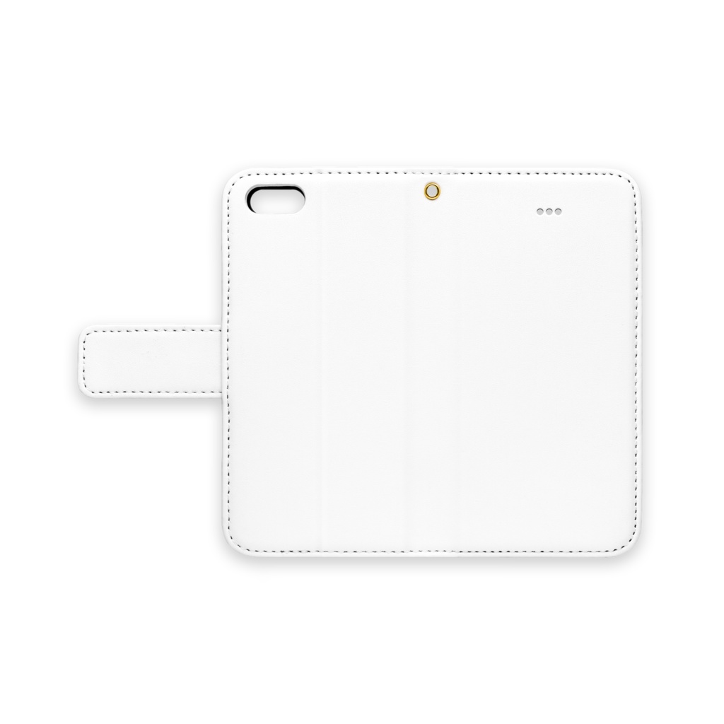 シンプルな単色スマホケース（手帳型）　No.16「ホワイト」