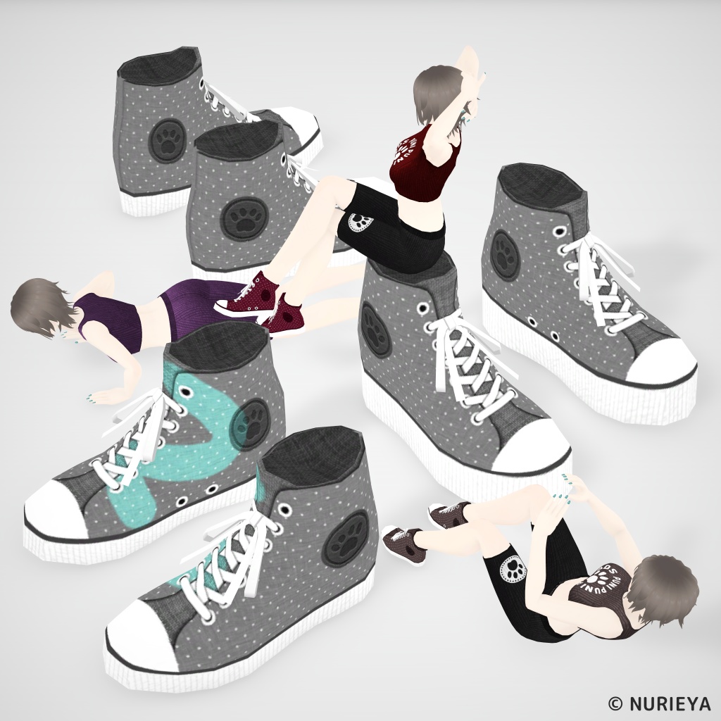 肉球ジムウェアセット || Paw Pads Gym Wear Set