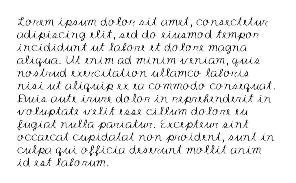 手書き風筆記体フォント