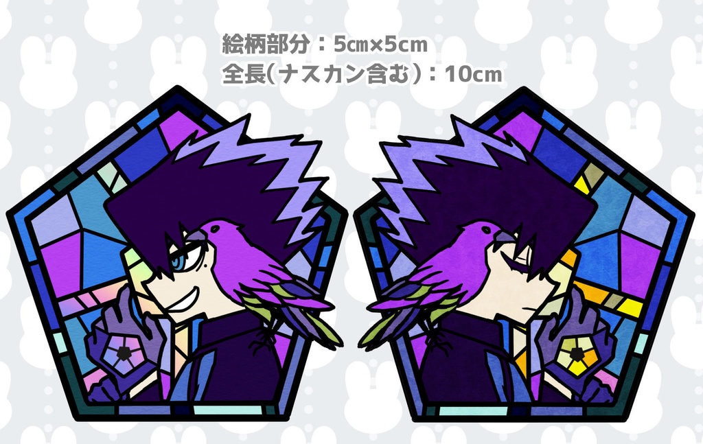 【非公式】烏旅人ステンドグラス風アクキー