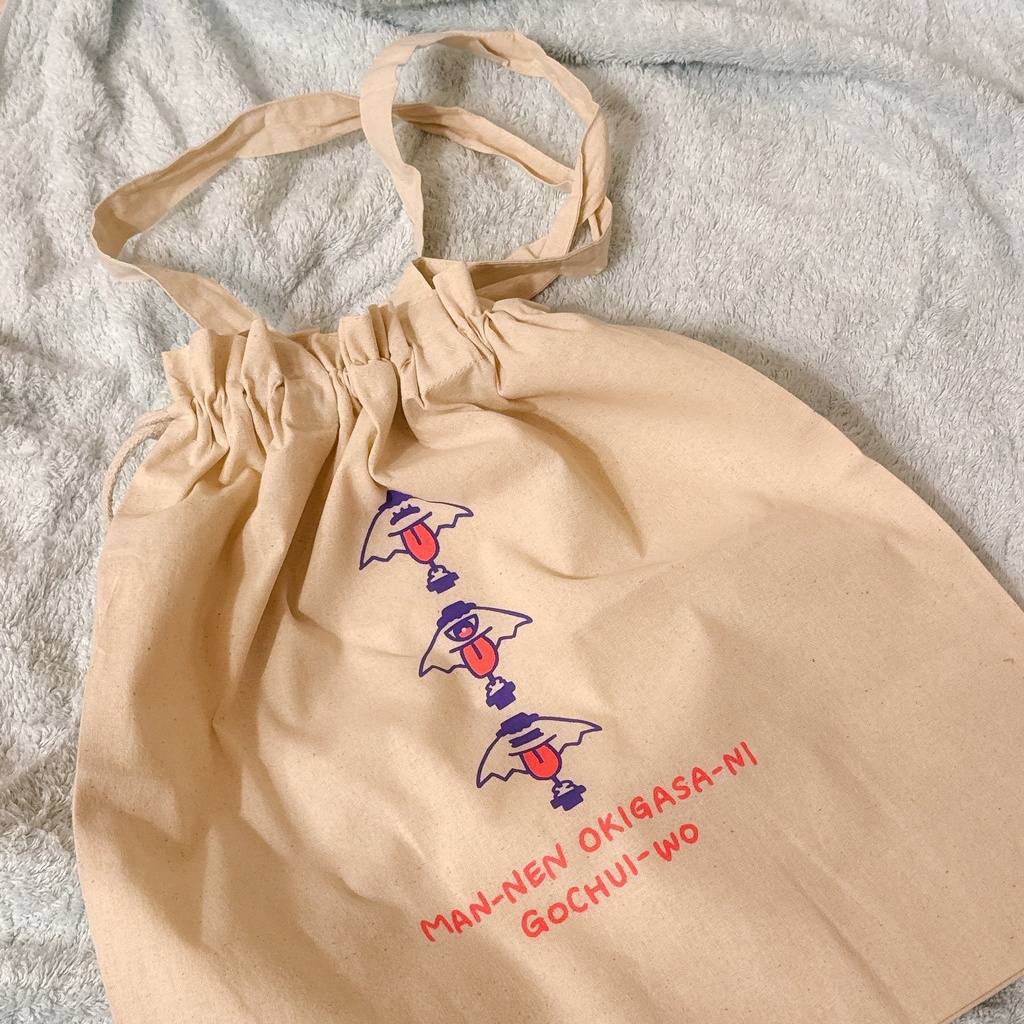 小傘の巾着トートバッグ