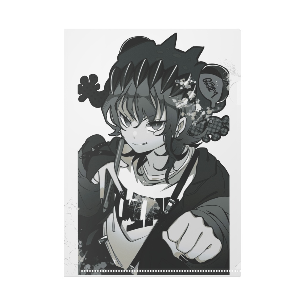 クリアファイルA4/モノクロver.【IMINN】