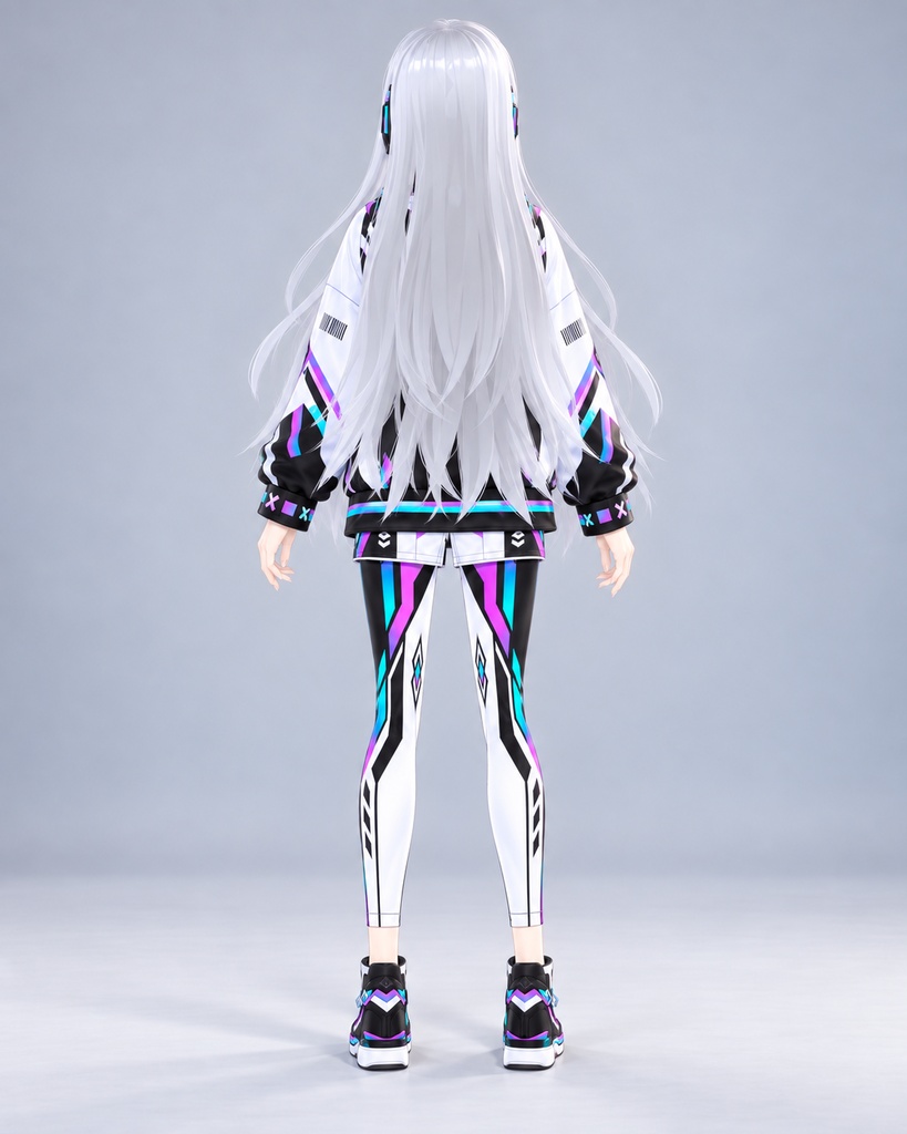 【VRM1.0】ZENQIRA_01|サイバーガール 3DCG|Cyber Girl Avatar