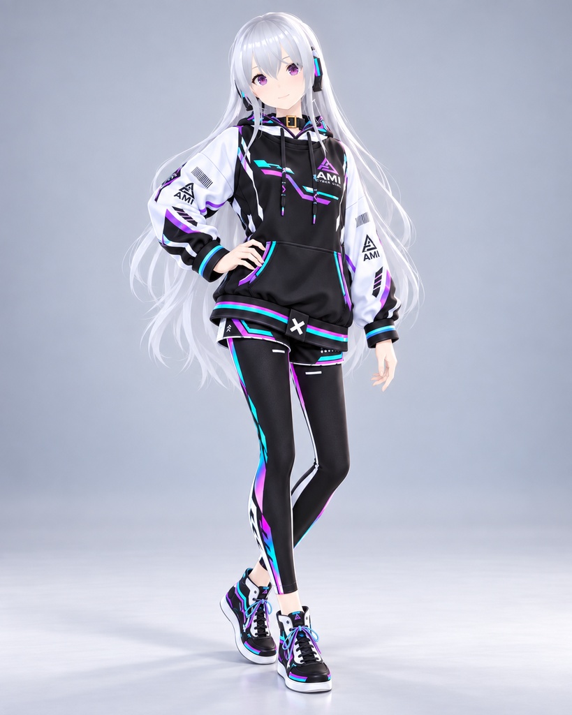 【VRM1.0】ZENQIRA_01｜サイバーガール　3DCG｜Cyber Girl Avatar