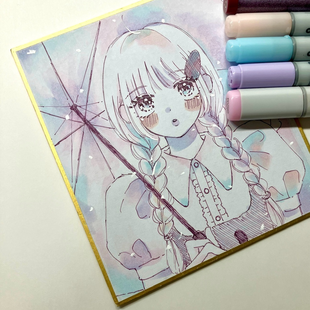 イラスト原画色紙