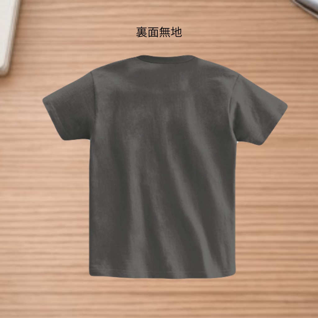 No.4 HInaと5枚花びらTシャツ(チャコール)