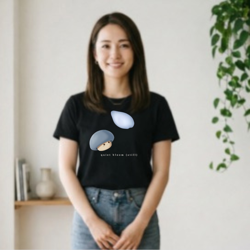 No.9 Suzuと花びら still(ブラックT)