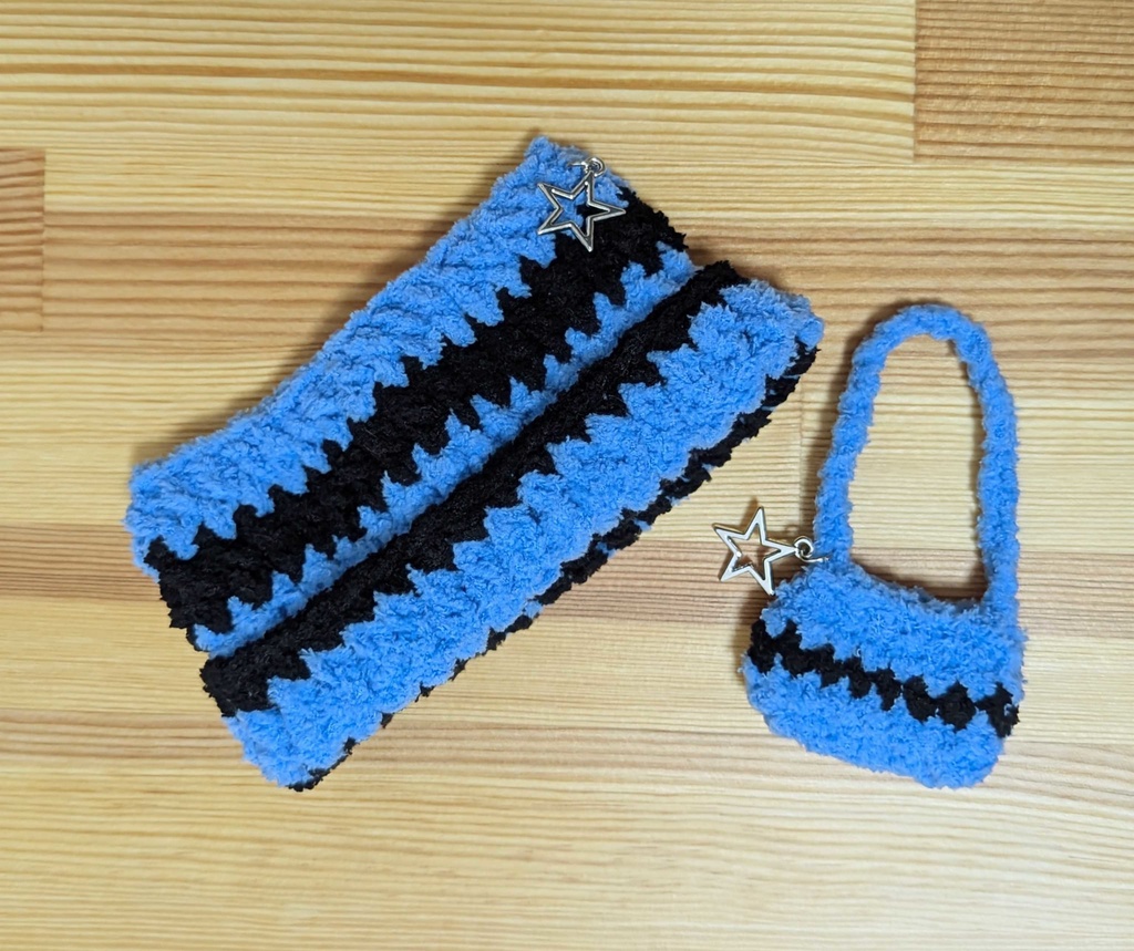 ねこみみ帽子とミニポシェットのセット|10cm用