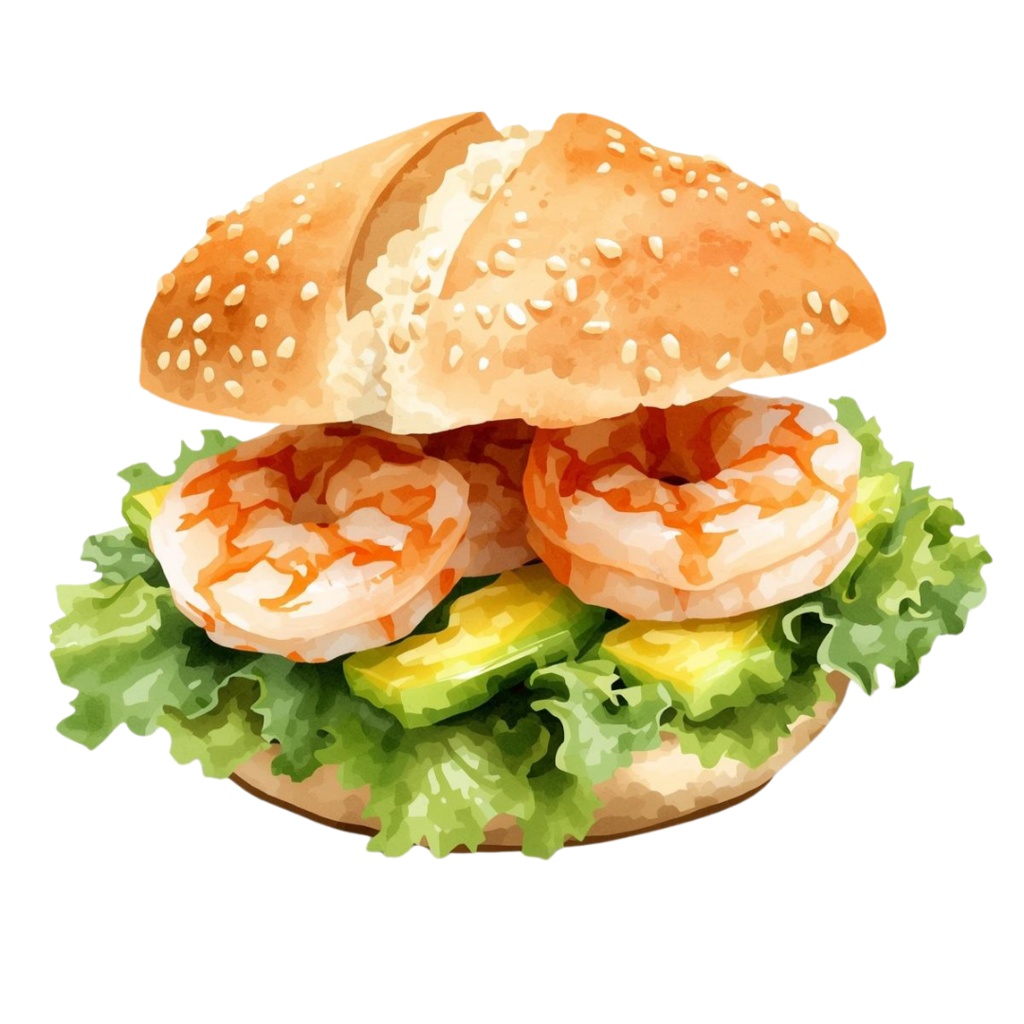 【水彩風】海辺のカフェを彩る食材クリップアート20点セット