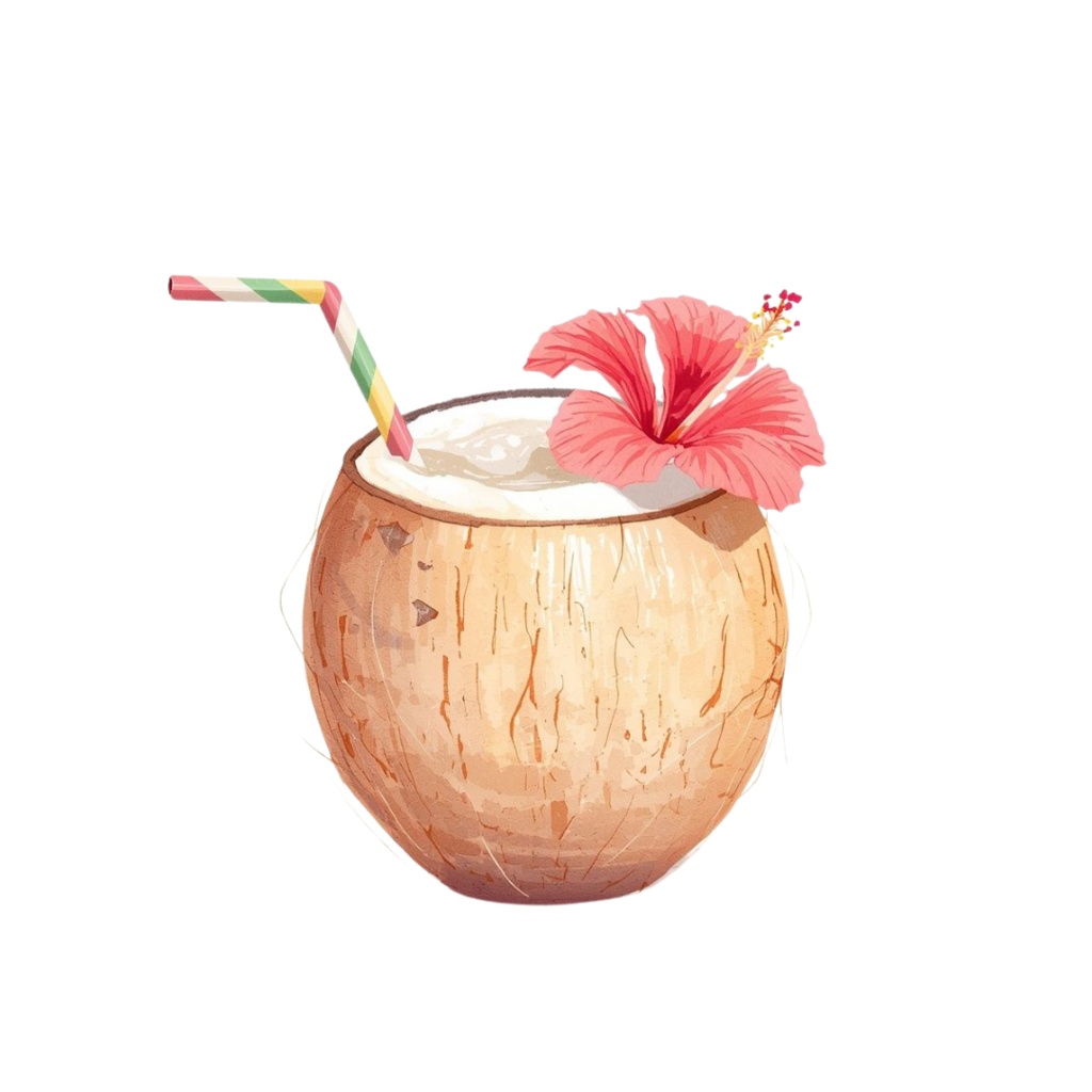 【水彩風】海辺のカフェを彩る食材クリップアート20点セット