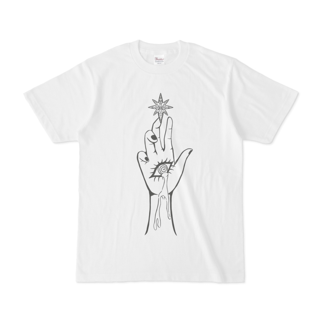 希望をつかむ花Tシャツ