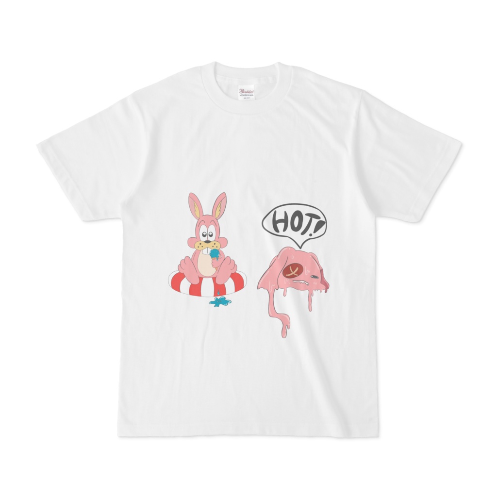 サマーウサギTシャツ