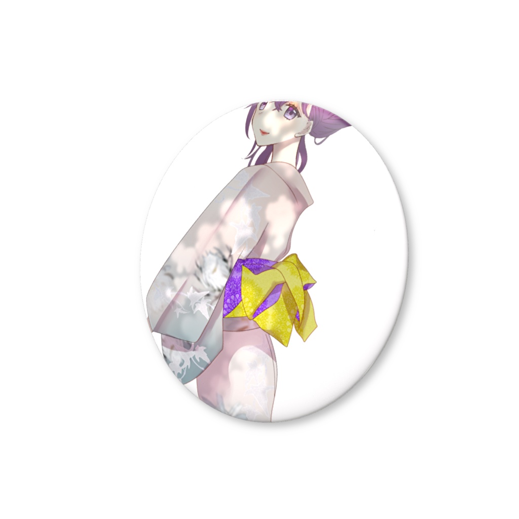 浴衣野神奏缶バッジ