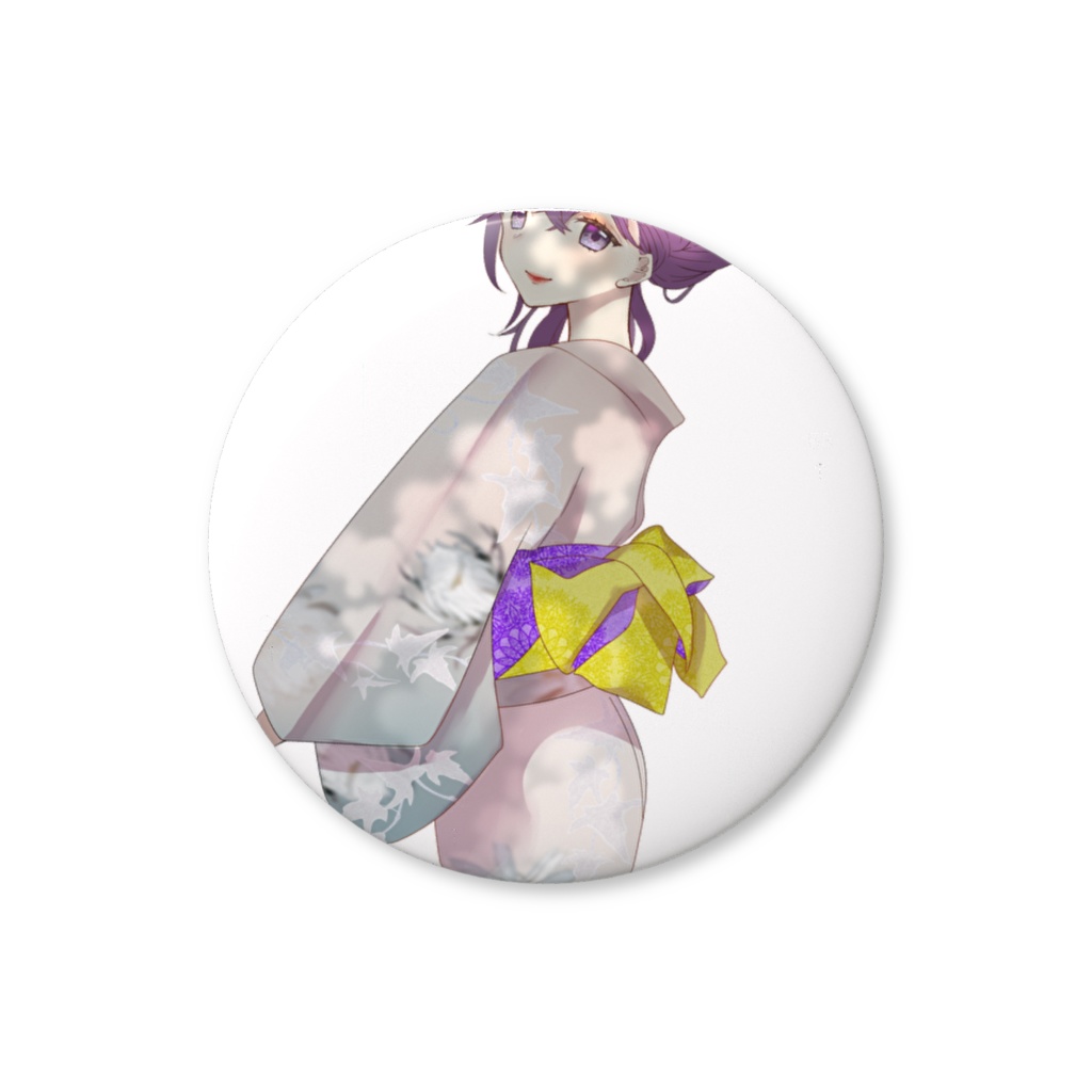 浴衣野神奏缶バッジ