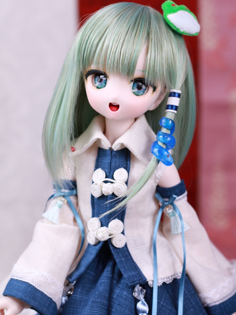 東方project 東風谷早苗 DDH-27 SW カスタムヘッド+MDDボディ+衣装一式+ウイッグ+靴 東方ドール