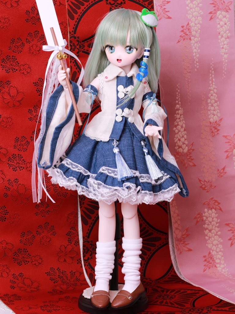 東方project 東風谷早苗 DDH-27 SW カスタムヘッド+MDDボディ+衣装一式+ウイッグ+靴 東方ドール