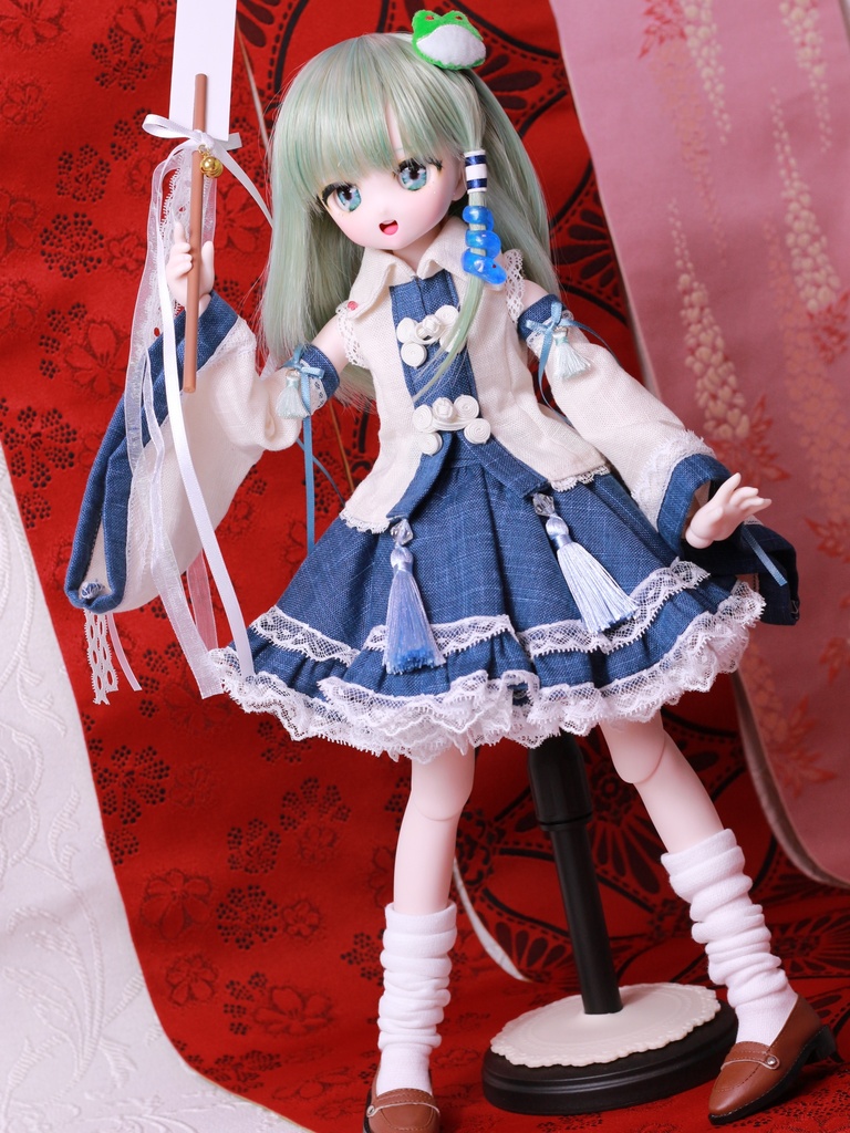 東方project 東風谷早苗 DDH-27 SW カスタムヘッド+MDDボディ+衣装一式+ウイッグ+靴 東方ドール