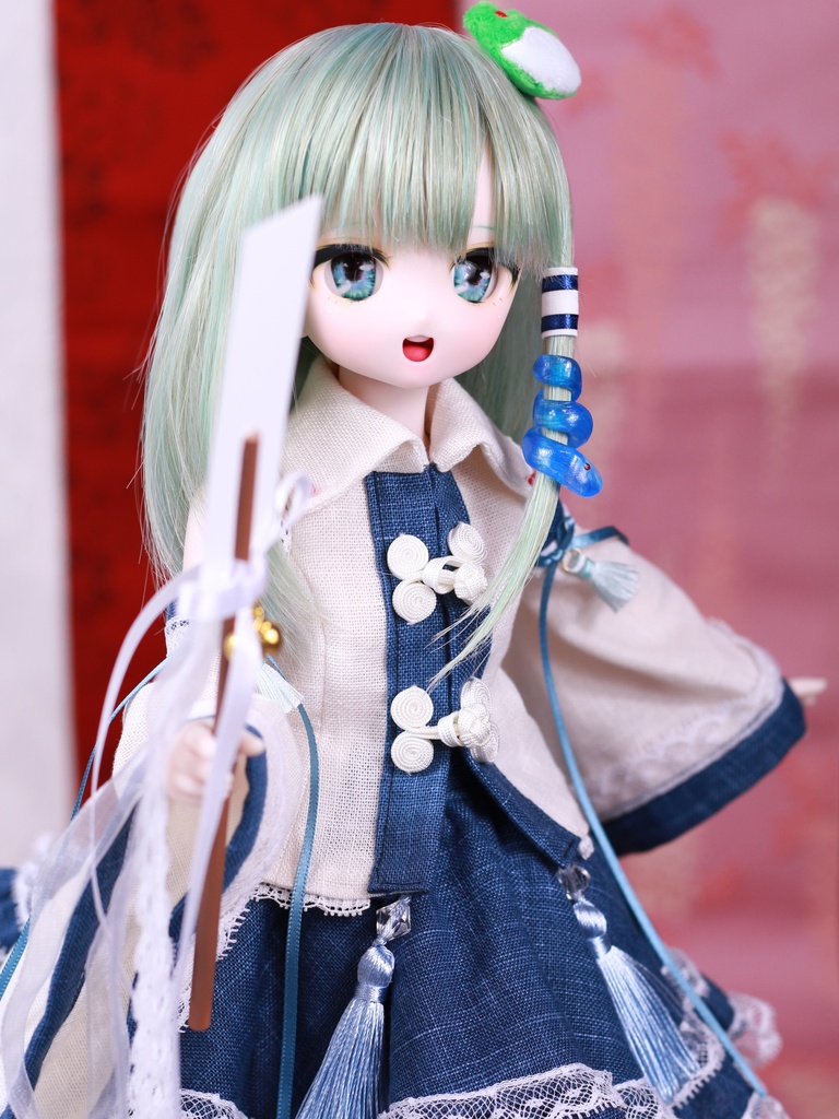東方project 東風谷早苗 DDH-27 SW カスタムヘッド+MDDボディ+衣装一式+ウイッグ+靴 東方ドール