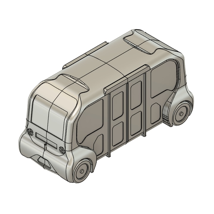 近未来風の自動運転バス
