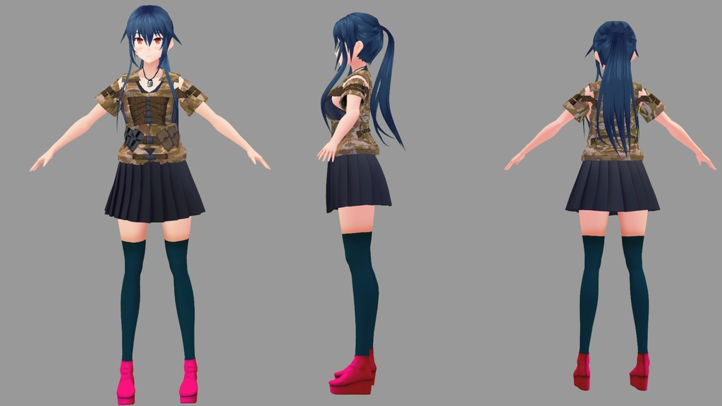 なんちゃってミリタリーベスト【Vroid用】