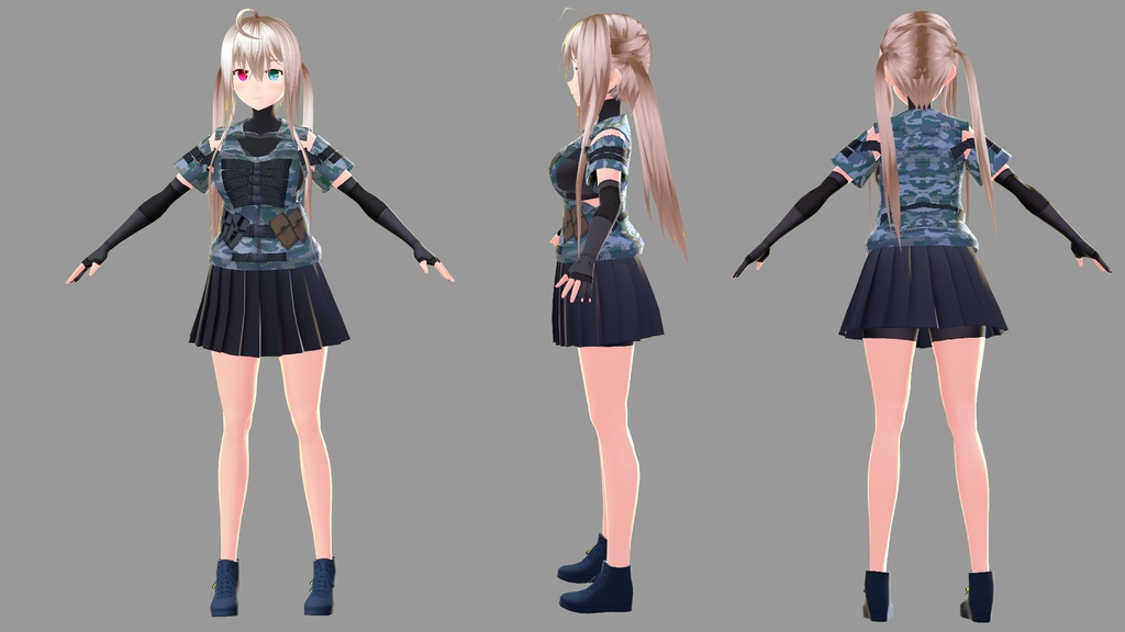 なんちゃってミリタリーベスト【Vroid用】