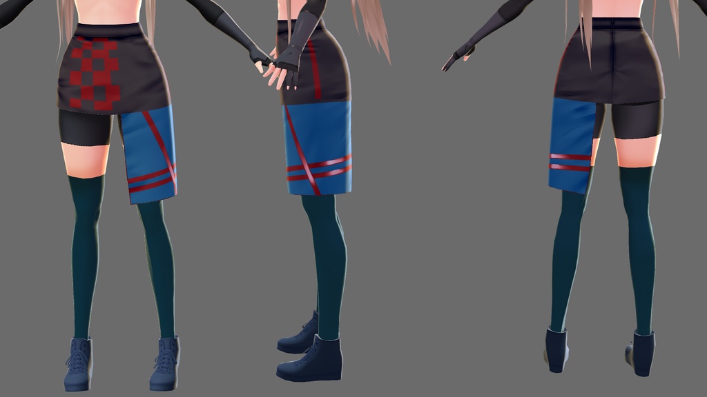 首のところ破れてますよ服+変な布ついてるミニスカ