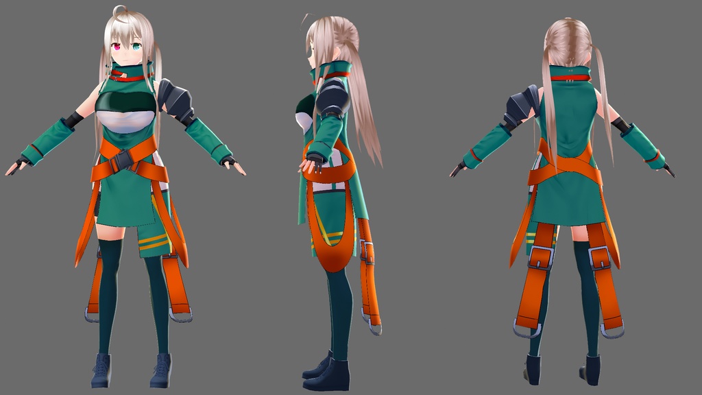 首のところ破れてますよ服+変な布ついてるミニスカ