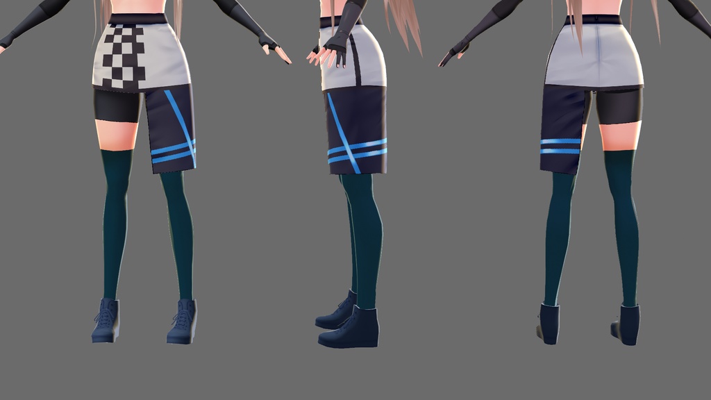 首のところ破れてますよ服+変な布ついてるミニスカ