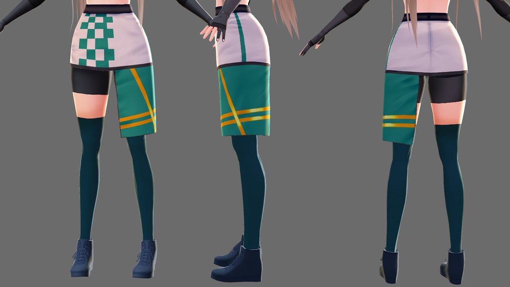 首のところ破れてますよ服+変な布ついてるミニスカ