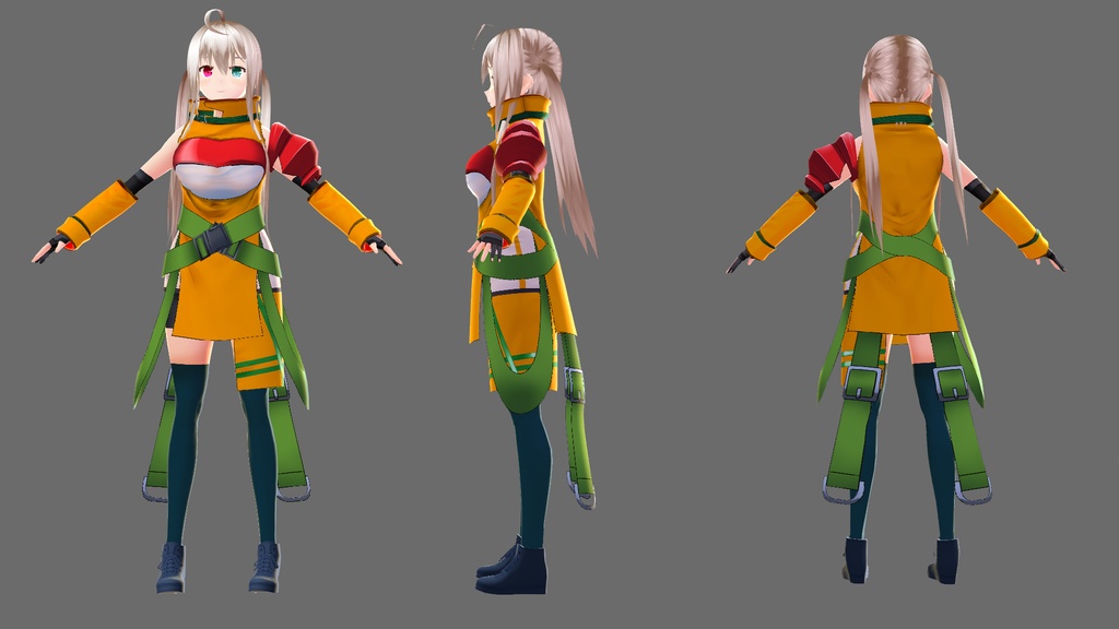 首のところ破れてますよ服+変な布ついてるミニスカ