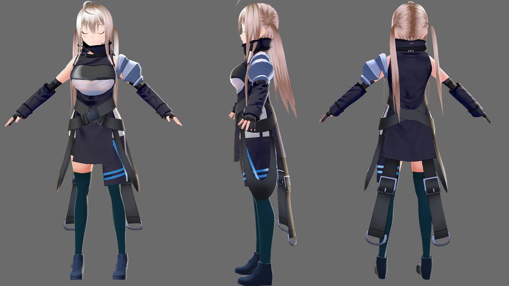 首のところ破れてますよ服+変な布ついてるミニスカ