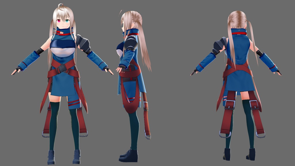 首のところ破れてますよ服+変な布ついてるミニスカ