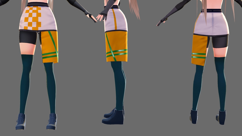 変な布ついてるミニスカ